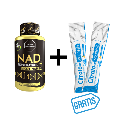NAD+ RESVERATROL X 100 UNIDADES+ 2 SOBRES DE CITRATOS