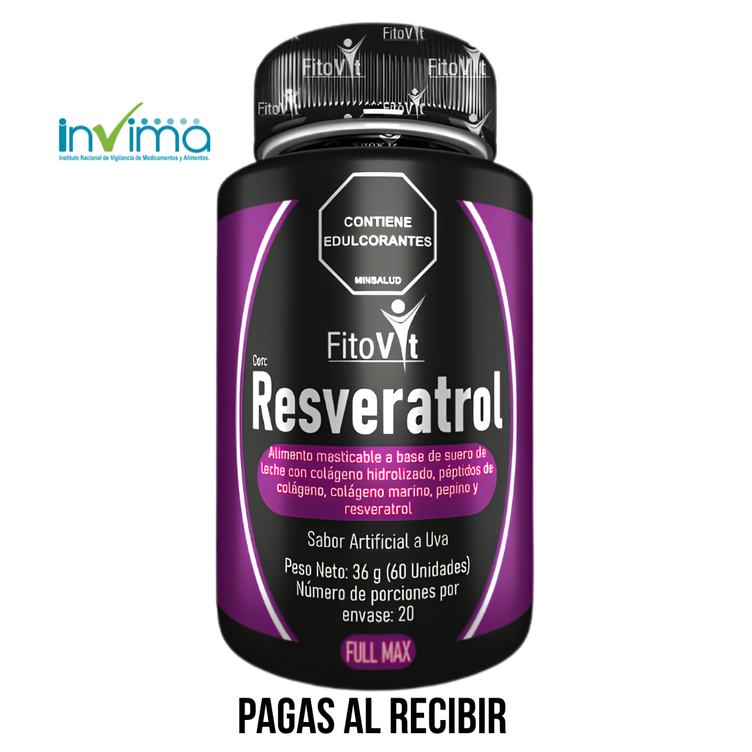 RESVERATROL + COLÁGENOS X 60 UNIDADES.